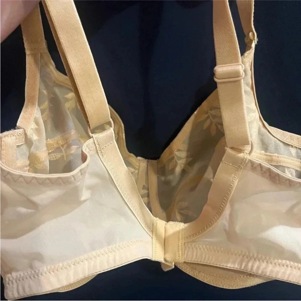 LIKE NEW Panache Tango Bra Beige / Nude Lace Embroidered Underwire Bra 32F (3D) - Picture 6 of 9